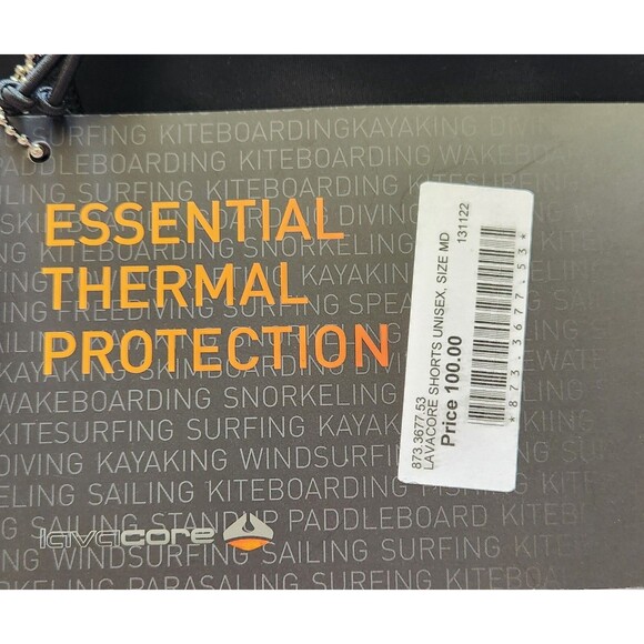 LAVACORE Shorts Size MD Black Unisex Watersports Thermal Protection NWT - Picture 7 of 8